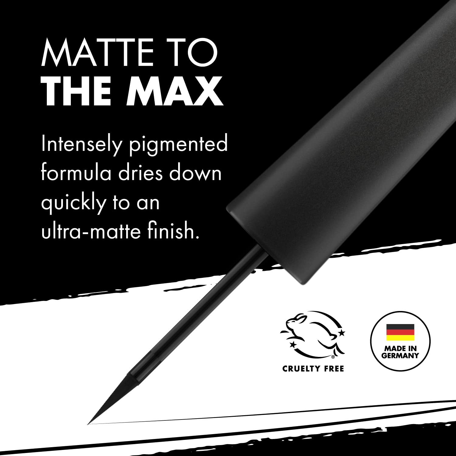 Résistance à l’eau du Milani Stay Put Matte Liquid Liner pour journées actives.