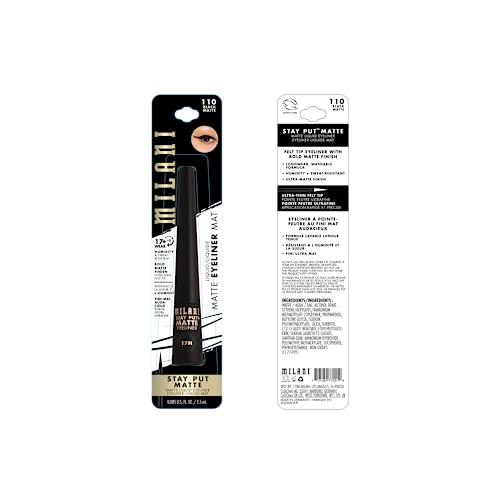 Traçage net et fin avec Milani Stay Put Matte Liquid Liner.