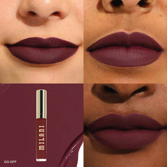 Milani Stay Put rouge liquide hydratant avocat et vitamine E pour lèvres nourries.