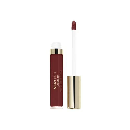 Milani Stay Put rouge liquide, fini matte et texture douce pour un confort durable.