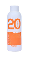 Milano Care crème développeur 20 volumes, bouteille facile à manier pour décoloration précise.
