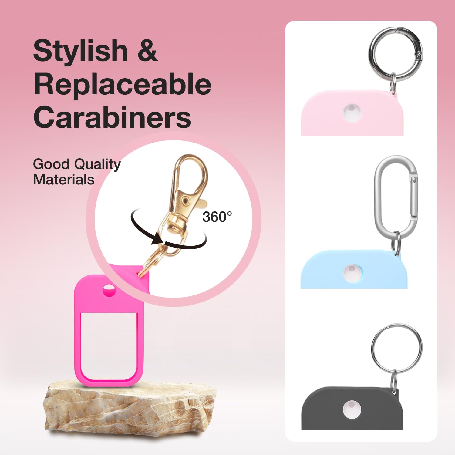 Carabiner MILASONUS, mousqueton pour Power Mist, transport pratique.
