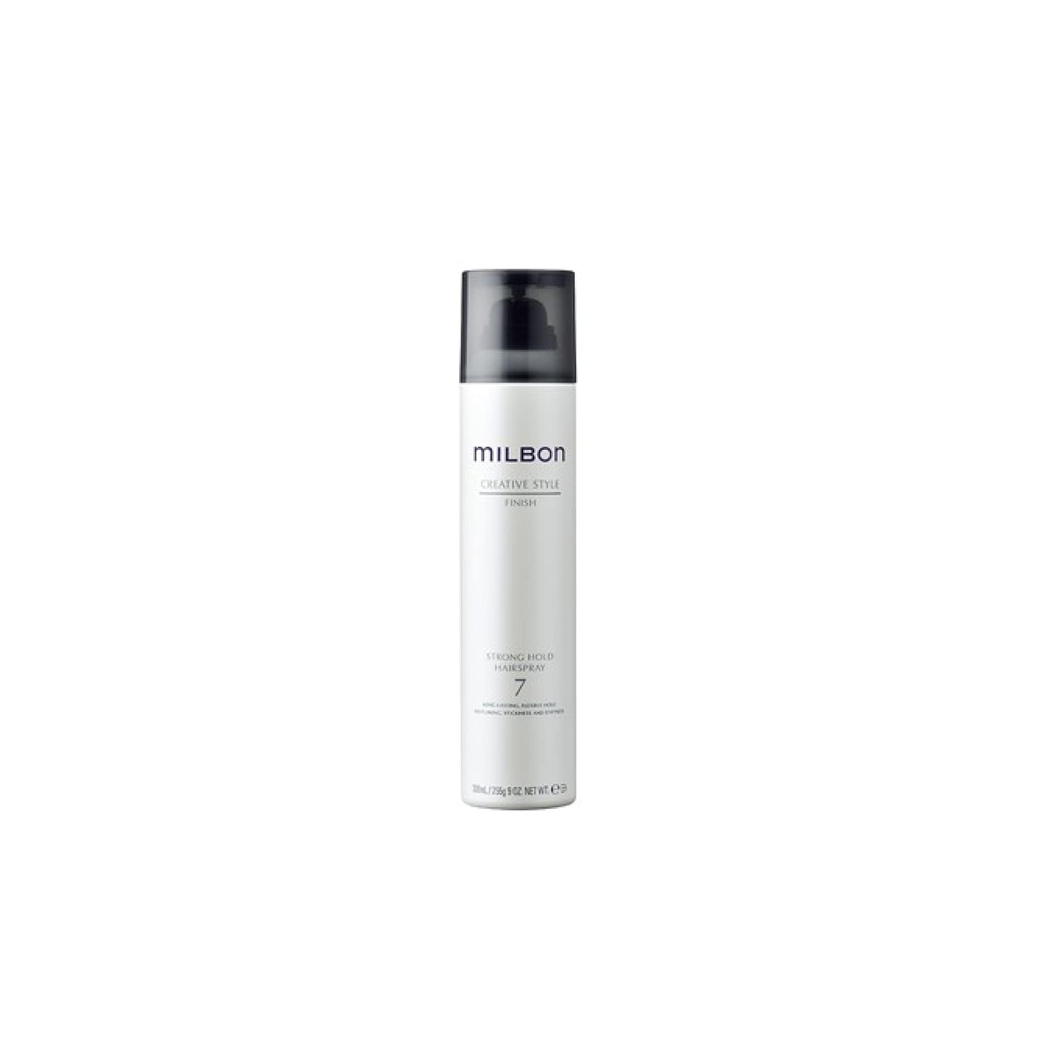 Milbon Creative Style Finish – bouteille spray fixant, tenue longue durée.