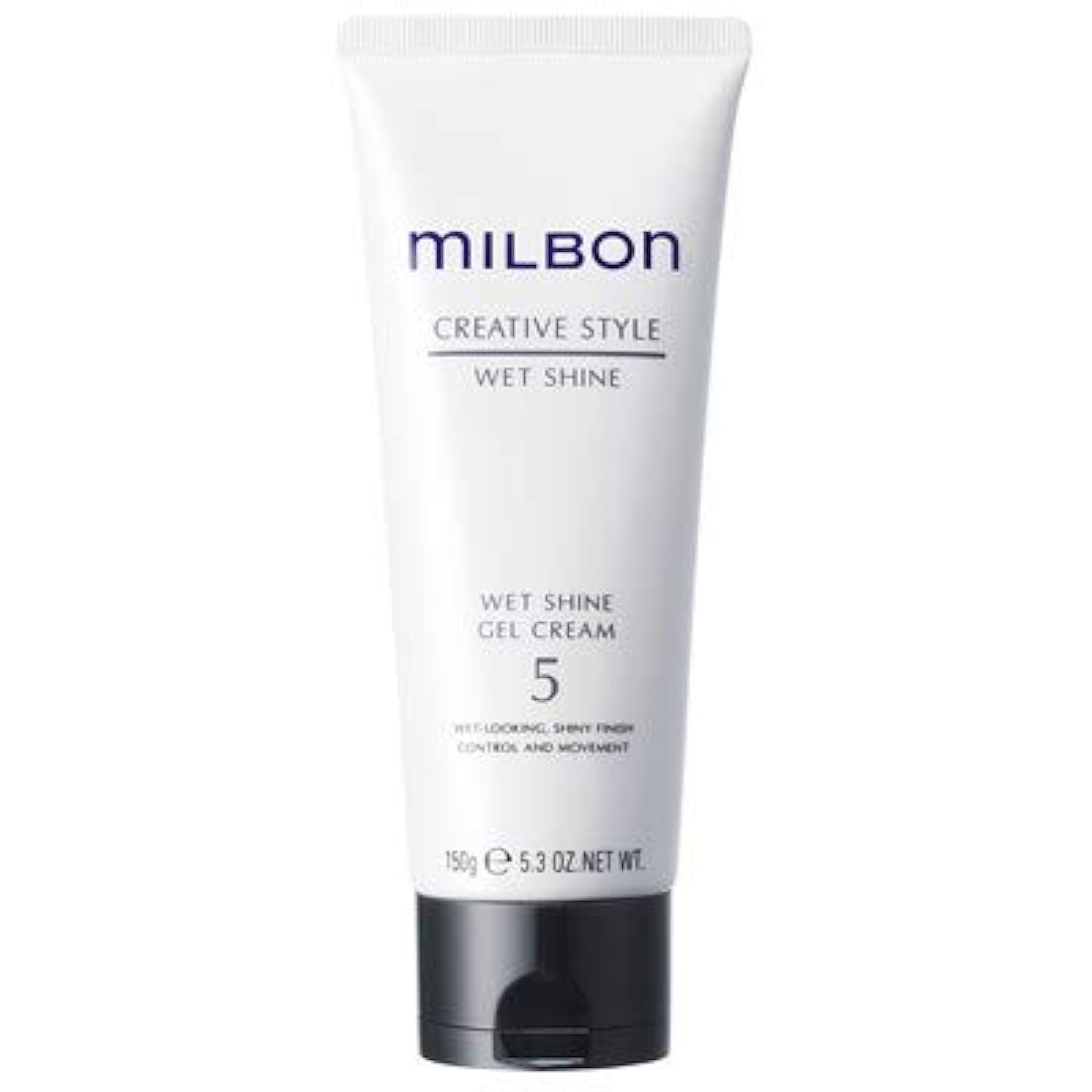 Bouteille Milbon Creative Style Wet Shine Gel Crème, brillance élevée et tenue modulable pour cheveux.