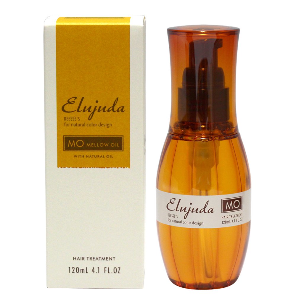 Milbon Elujuda MO huile fluide pour cheveux, douceur et brillance lors du coiffage quotidien.