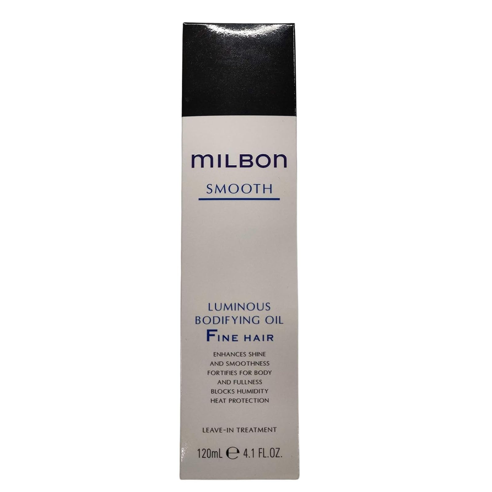 Milbon huile lissante, application sur cheveux humides du milieu aux pointes, prête au séchage.