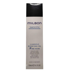 Milbon huile lissante, application sur cheveux humides du milieu aux pointes, prête au séchage.