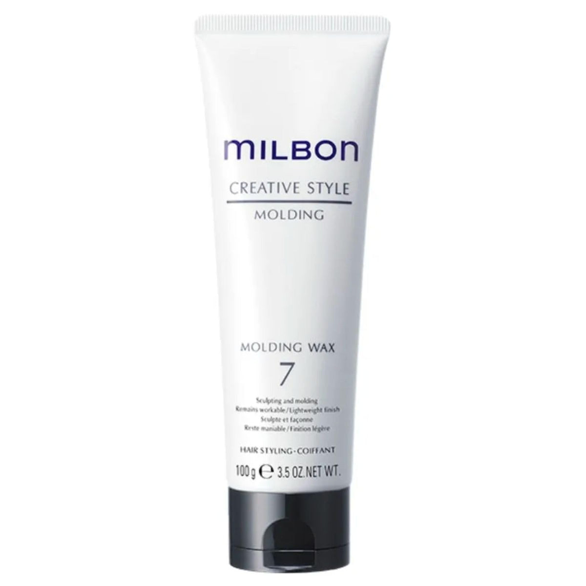 Milbon Molding Wax n°7 dans son pot, texture lisse prête à sculpter.