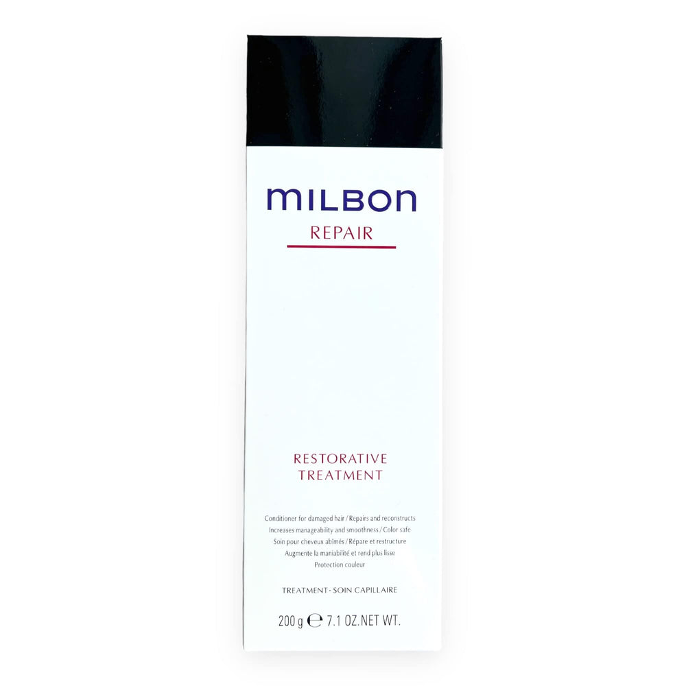Milbon Repair Restorative Treatment – bouteille du soin et sa promesse de soin profond
