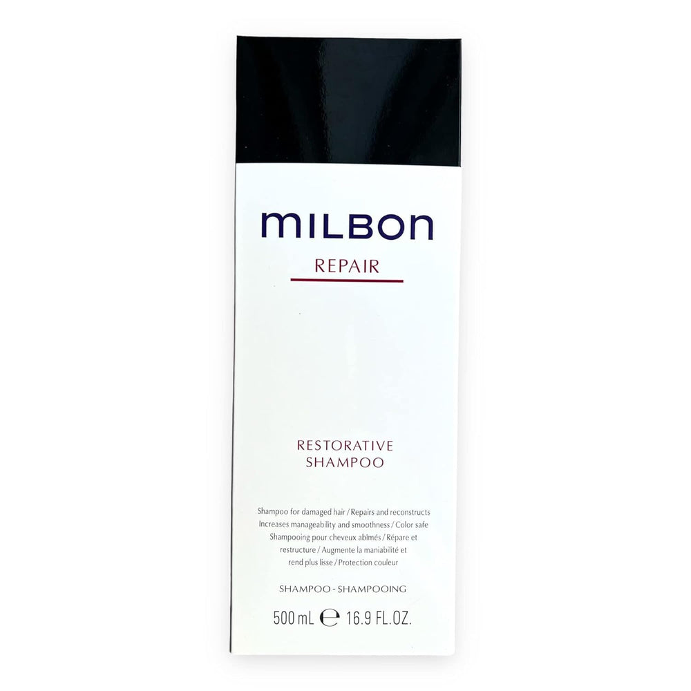 Milbon Repair Shampoo, emballage grand format, pratique pour une routine capillaire durable et économique.
