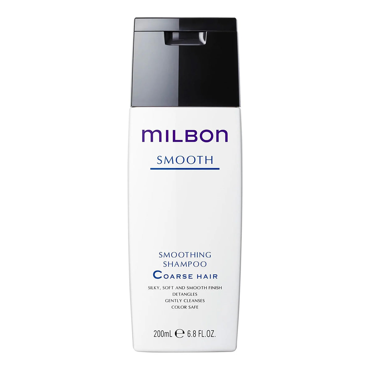 Flacon Milbon Smooth Smoothing Shampoo pour cheveux grossiers, texture lisse et douceur durable