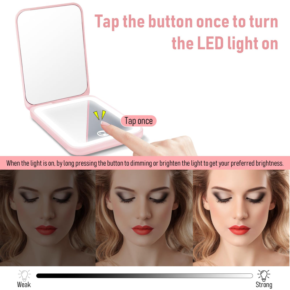 Milishow miroir mémoire couleur et luminosité réutilisable.