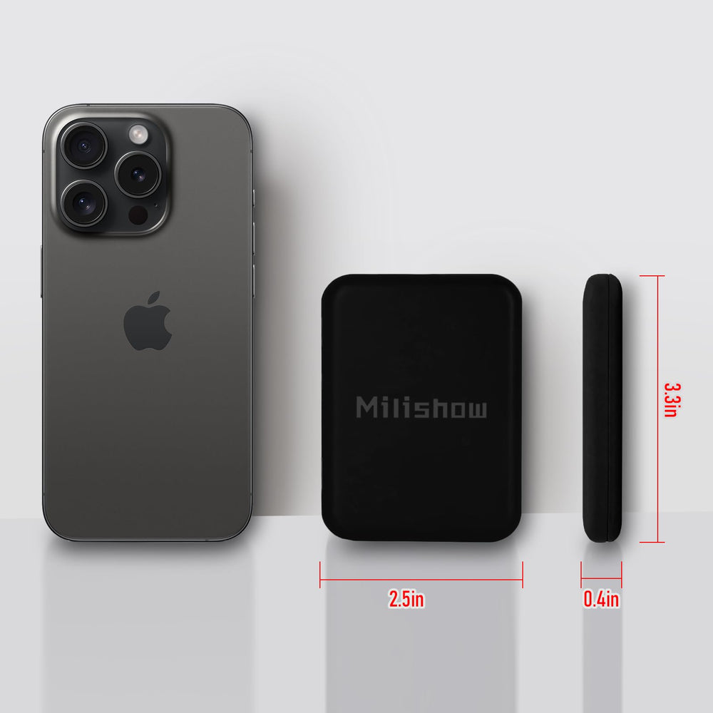 Milishow miroir poche interrupteur magnétique: ouverture facile et design compact.