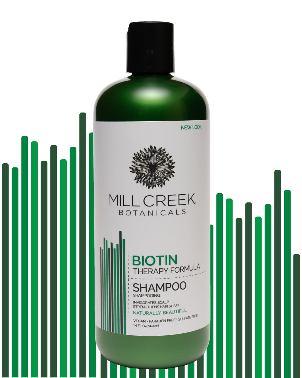 Paquet de deux Mill Creek Biotine Shampoing, emballage double pratique.