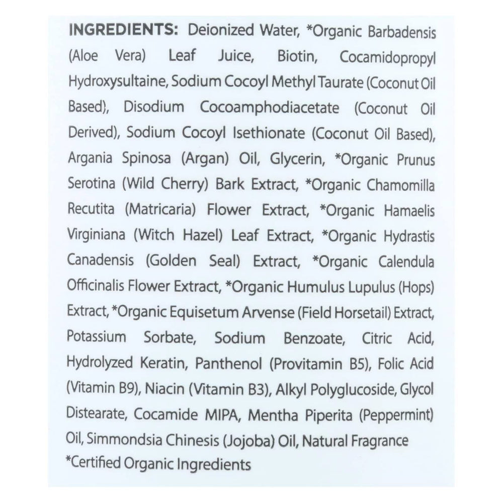 Mill Creek Shampooing biotine ingrédients argan et aloe pour cheveux sains