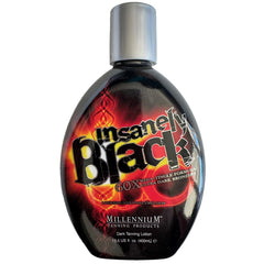 Millennium Tanning Insanely Black 60x – bouteille ergonomique facilitant une application précise et confortable.