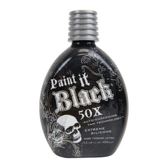 Millennium Tanning Paint It Black 50x – Bouteille 13fl oz, texture riche pour bronzage rapide.