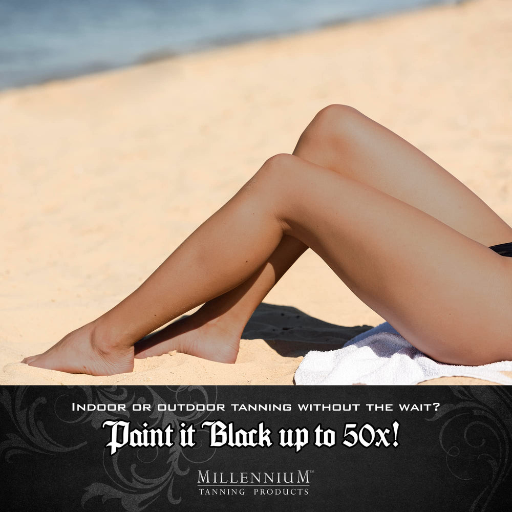 Millennium Tanning Paint It Black 50x – Idéal pour salon intérieur et bronzage profond.