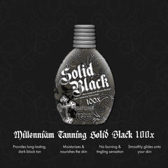 Millennium Tanning Solid Black 100x, bronzage silicone pour un effet intense et rapide.