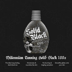 Millennium Tanning Solid Black 100X : texture crème riche et facile à étaler.