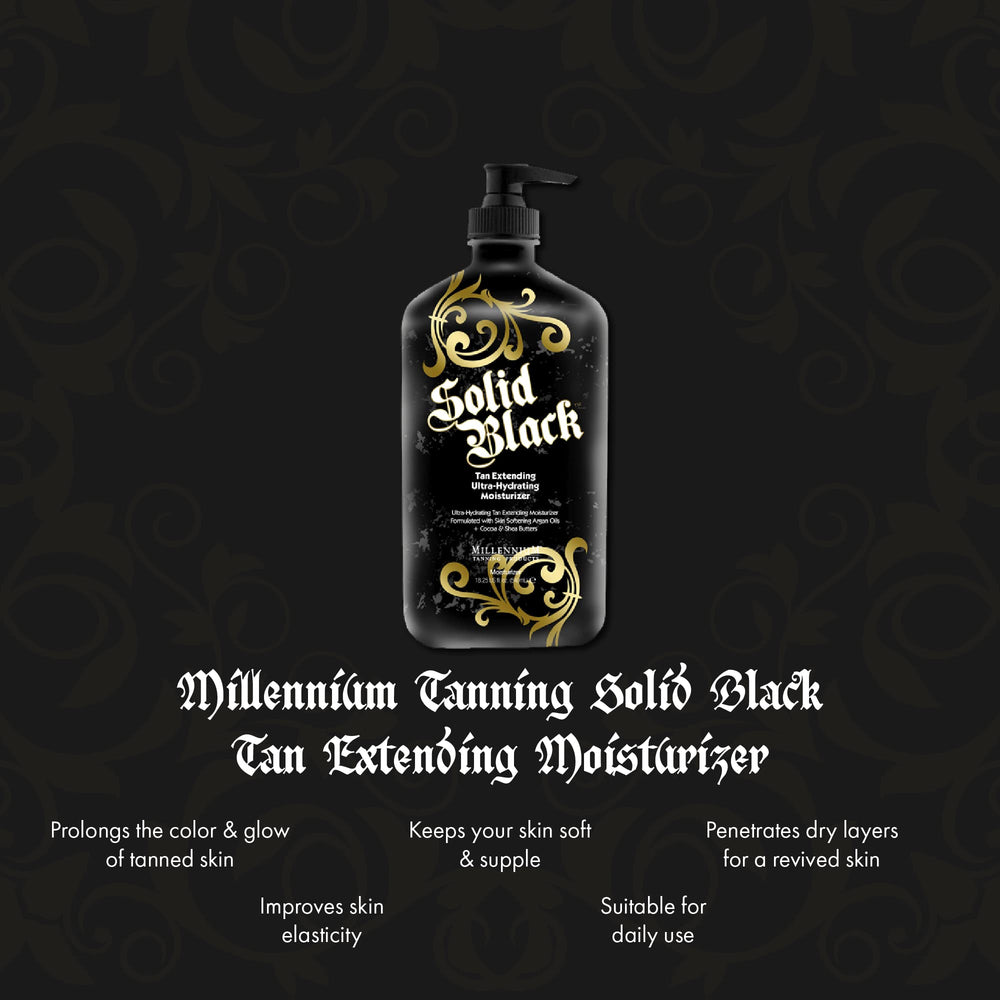 Millennium Tanning Solid Black: crème nourrissante enrichie en huile d’argan.
