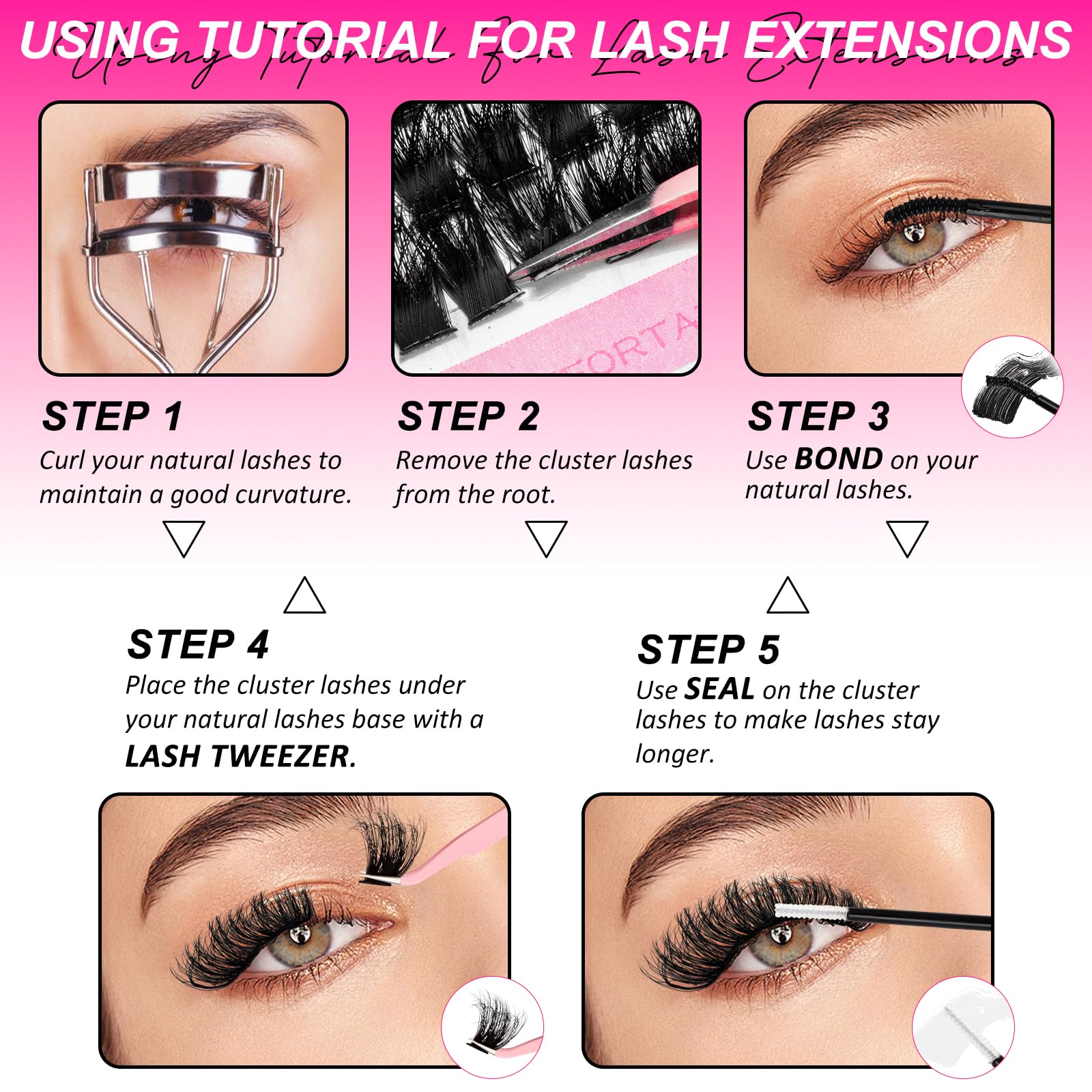 MilyBest démonstration-application cils: méthode guidée pour une pose fluide.