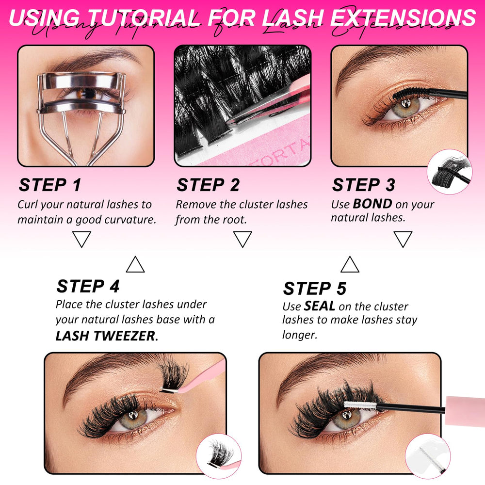 MilyBest Lash Clusters compatibles avec tous types d’yeux pour un effet ouvert et flatteur.