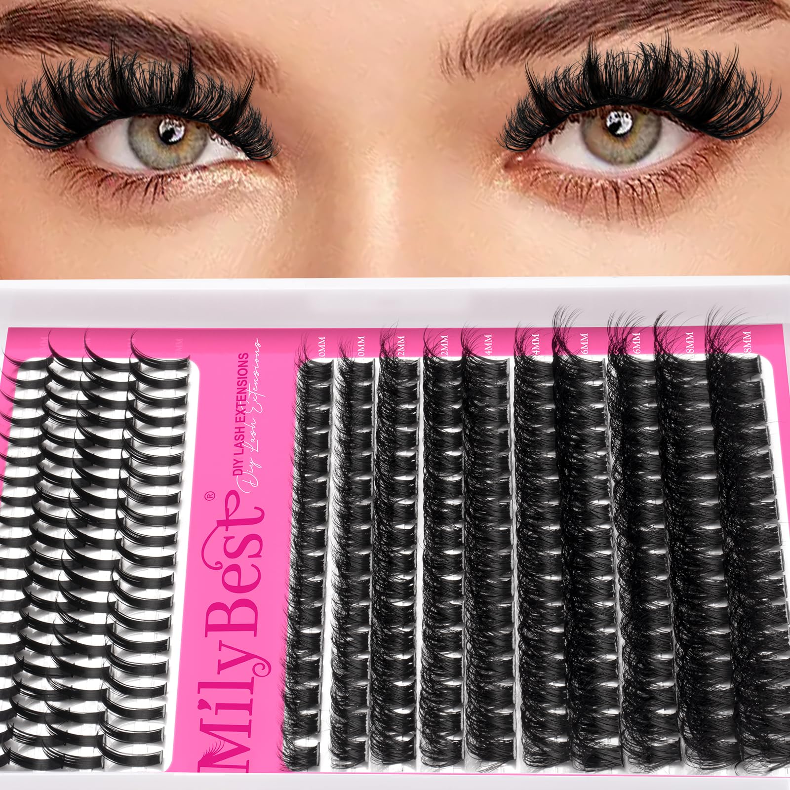 MilyBest Lash Clusters confort toute la journée, expérience légère et agréable.