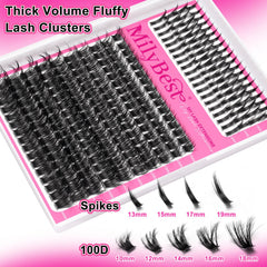MilyBest Lash Clusters densité élevée, apporte volume sans surcharge pour un look pro.