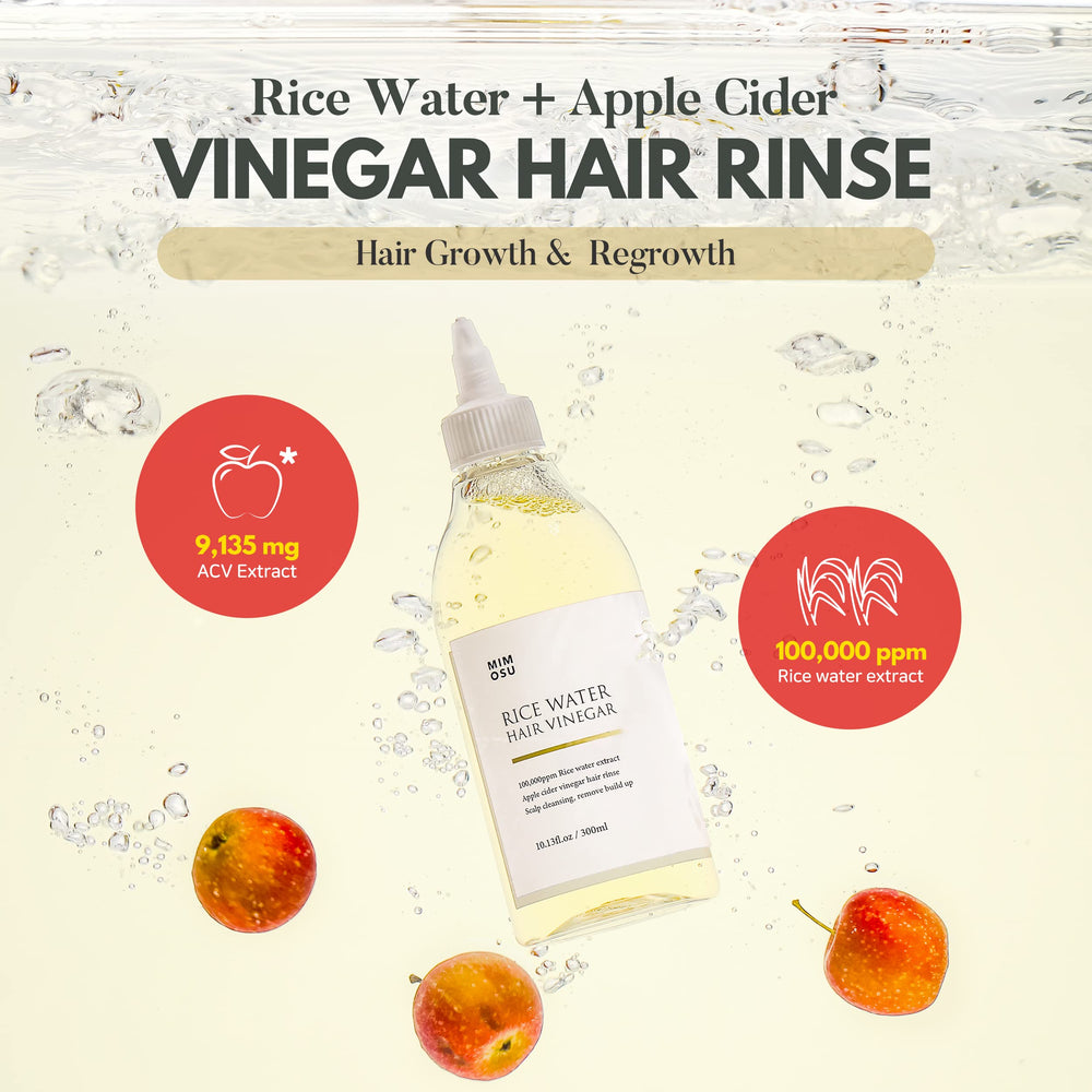 Mimosu eau riz vinaigre cheveux, lavage doux et revitalisant.