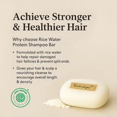 Mimosu shampoing-solide 2-en-1 riz et argan, nettoyage pratique