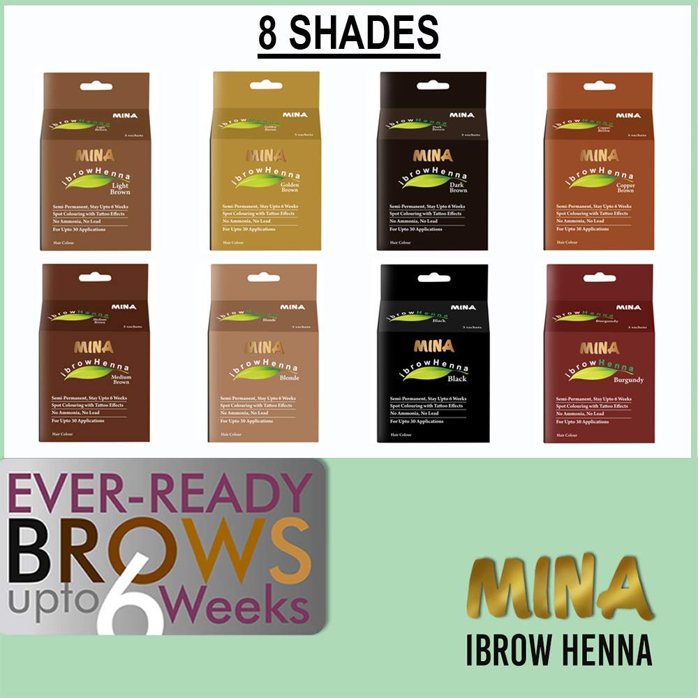 MinaiBrow Coloration brun moyen – kit prêt à l’emploi pour retouches rapides.