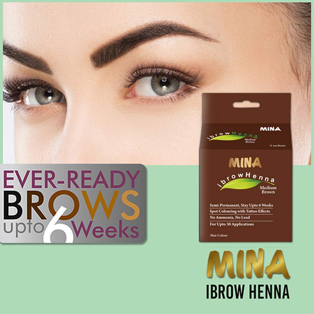 MinaiBrow Coloration brun moyen – solution naturelle pour masquer les cheveux gris.