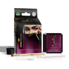 MinaiBrow Kit teinte sourcils brun foncé – couleur naturelle durable.