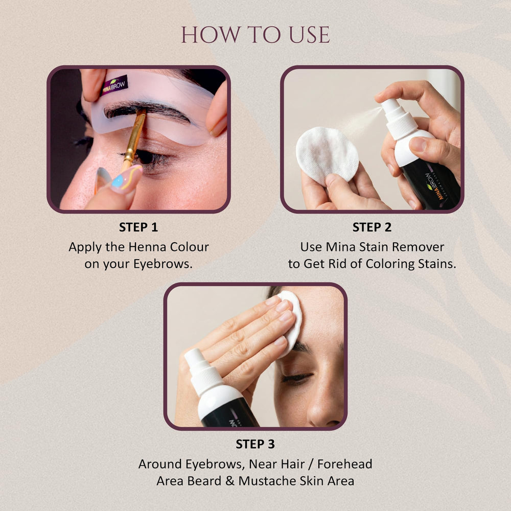 MinaiBrow Mina Detachant Peau Autour Sourcils – apaise et nettoie sans irritation