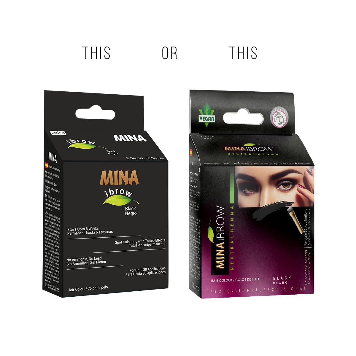 MinaiBrow poudre-teinture-cheveux-noir procure une couleur durable sans plomb et sans ammoniaque.