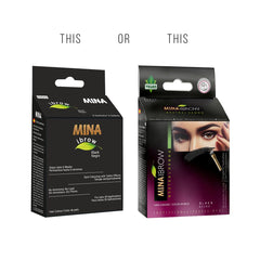Teinte noire MinaiBrow pour sourcils et couverture des gris
