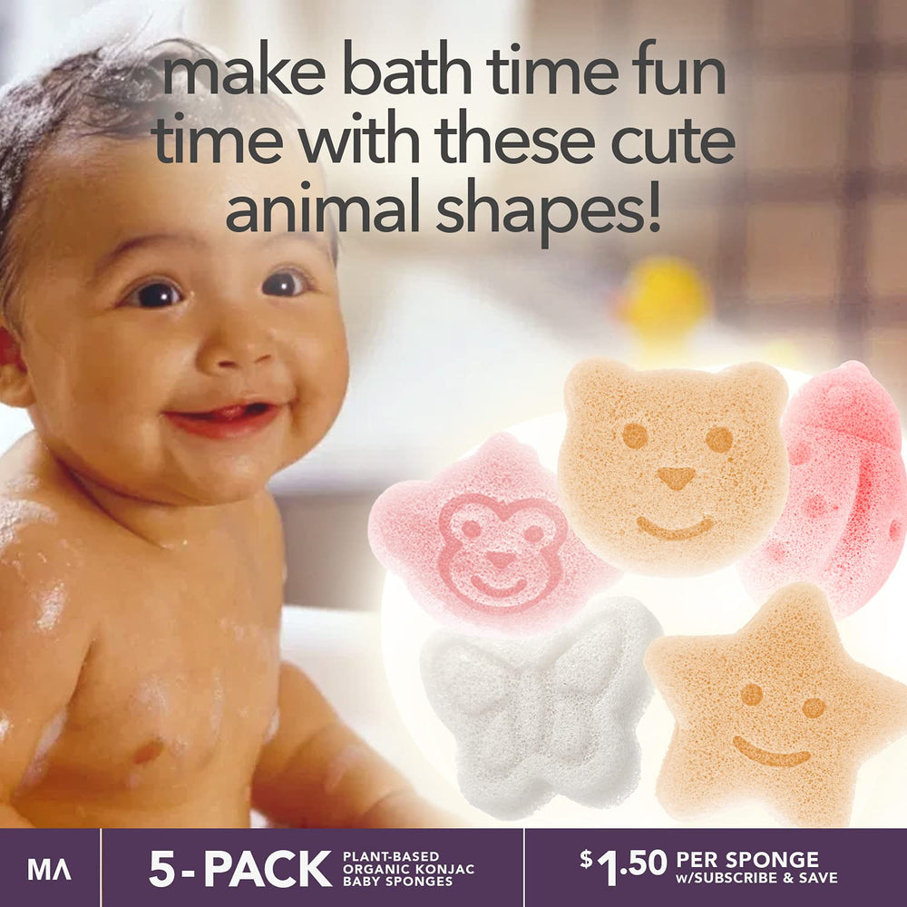MINAMUL Konjac Bébé Étoile — accessoire mignon pour le bain des tout-petits.