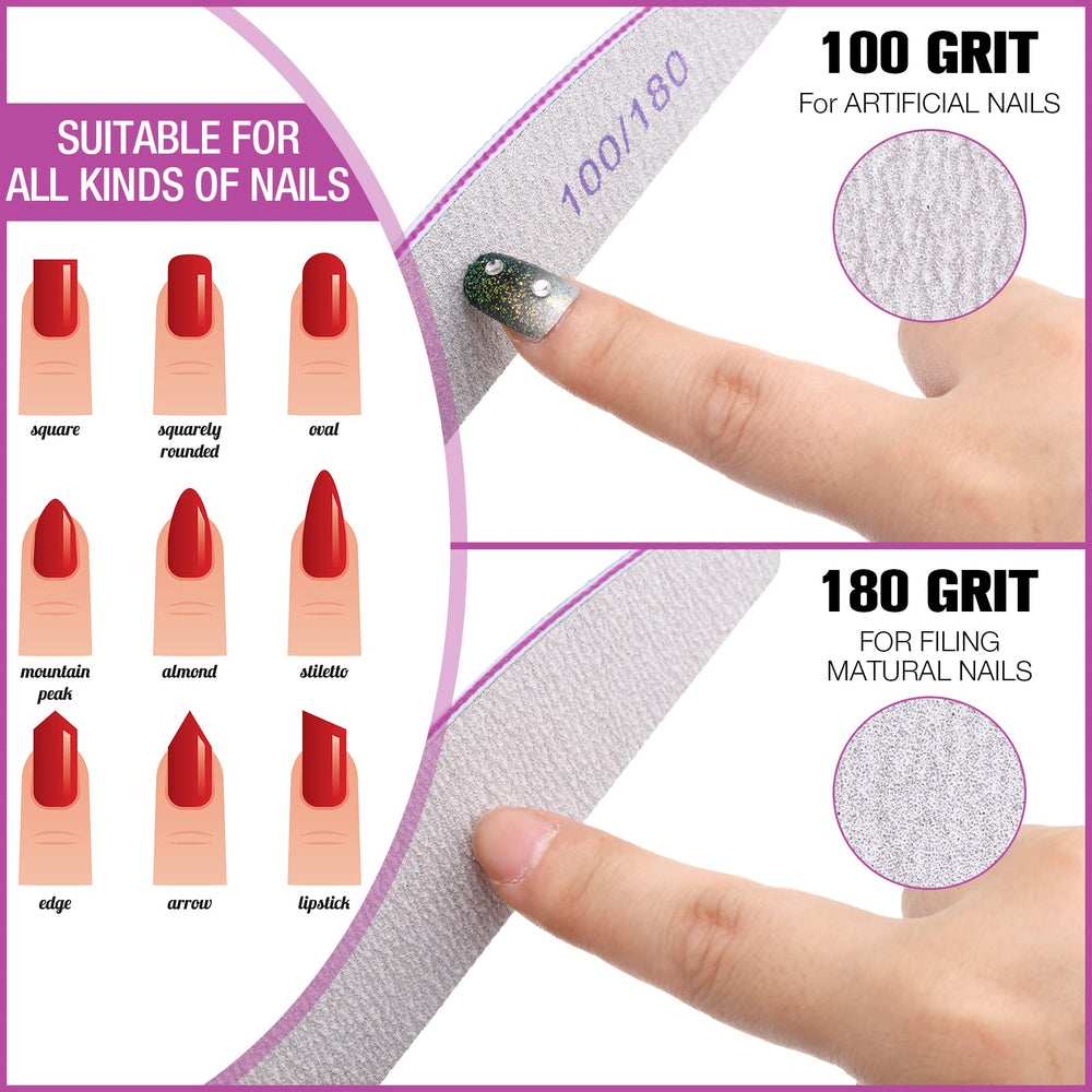 Minatee lime à ongles paquet de 150 pièces, économie et rangement.