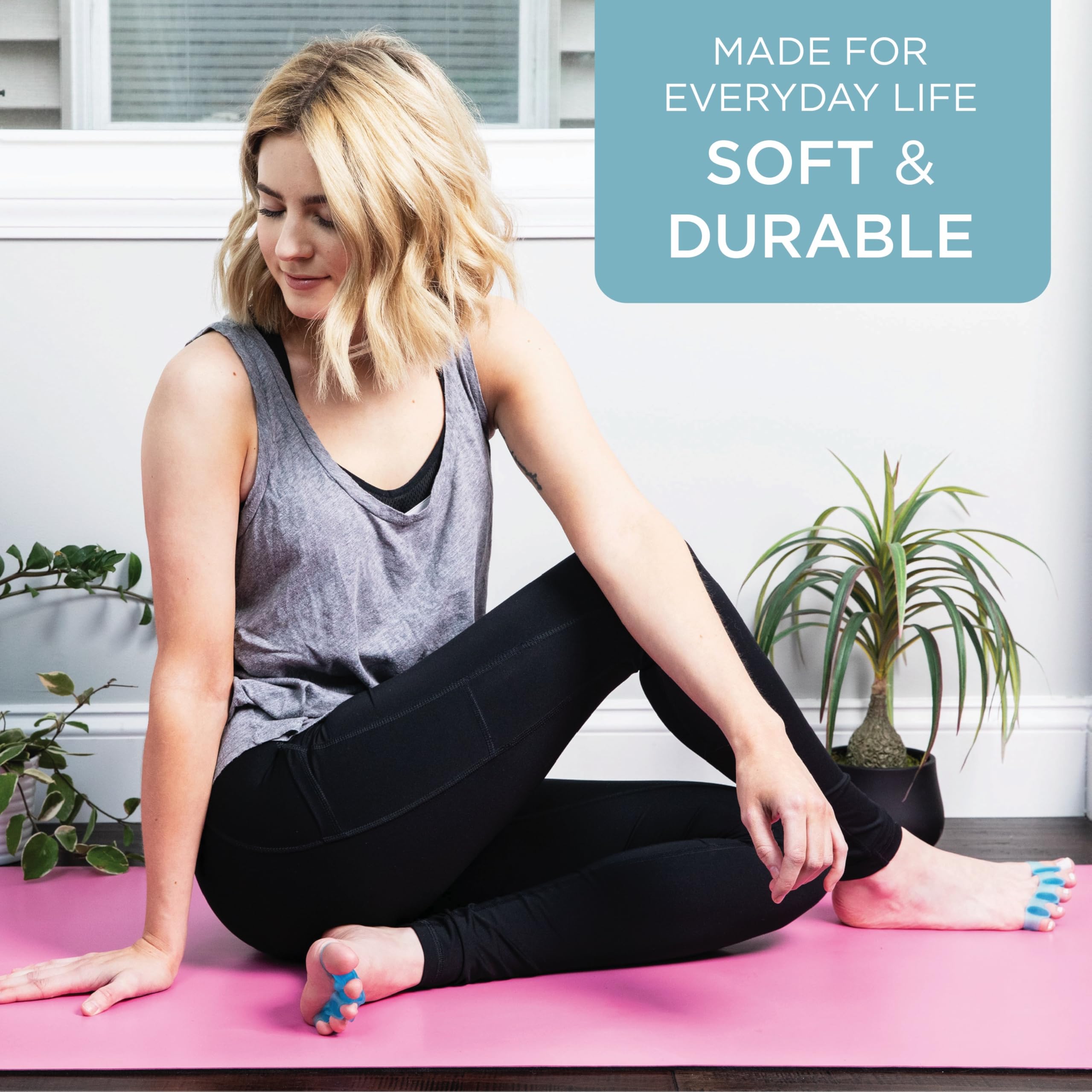 Mind Bodhi séparateurs d’orteils bleu, taille grand pour femmes et hommes.