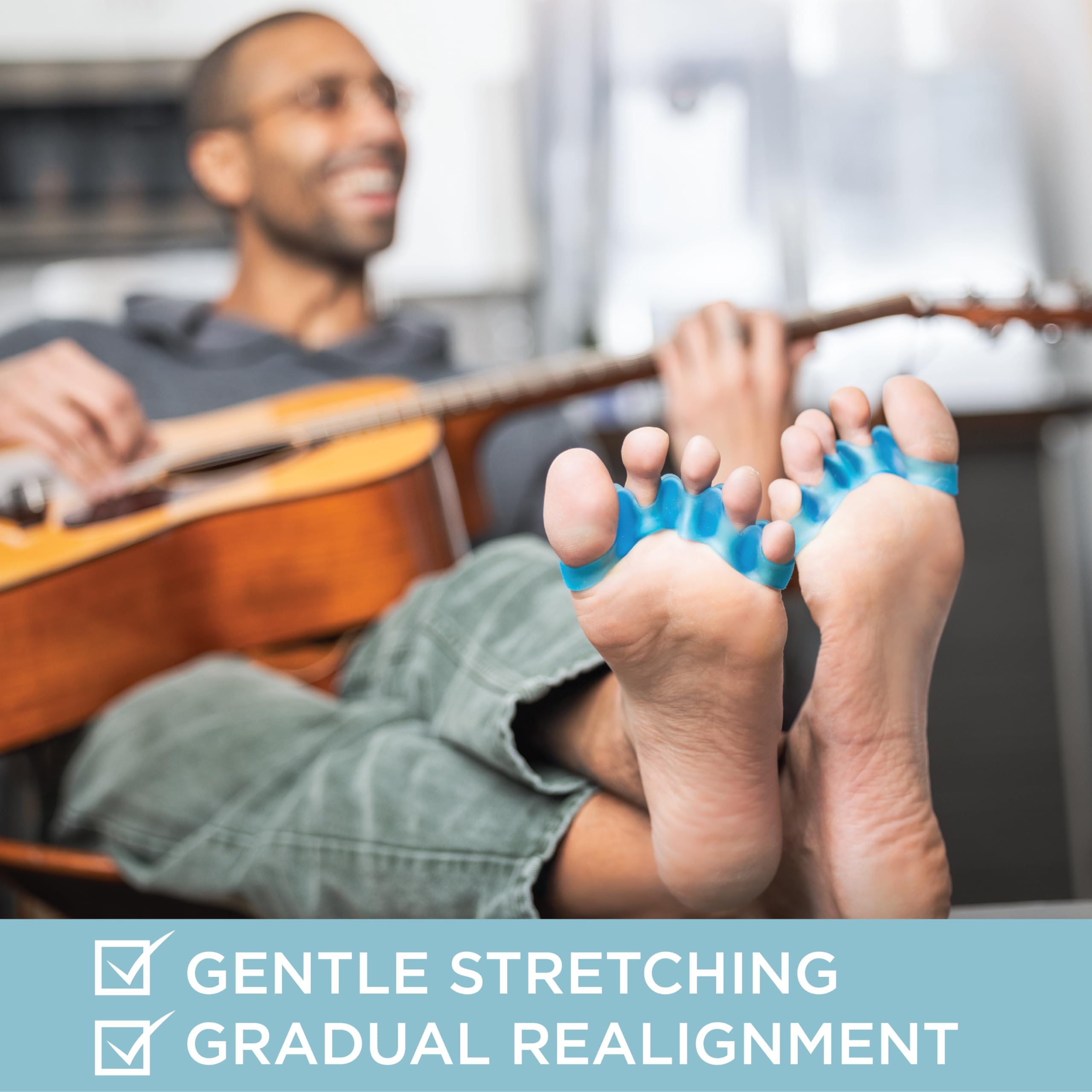 Mind Bodhi séparateurs d’orteils bleu, pratique pour le yoga et les exercices pieds.