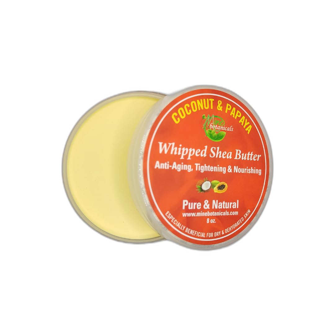 Mine Botanicals vanilla-scented whipped butter closeup emphasizing silky, moisturized skin.