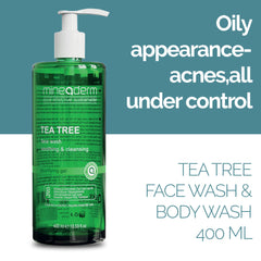 Mineaderm nettoyant visage arbre à thé – effet rafraîchissant lors de l'application.