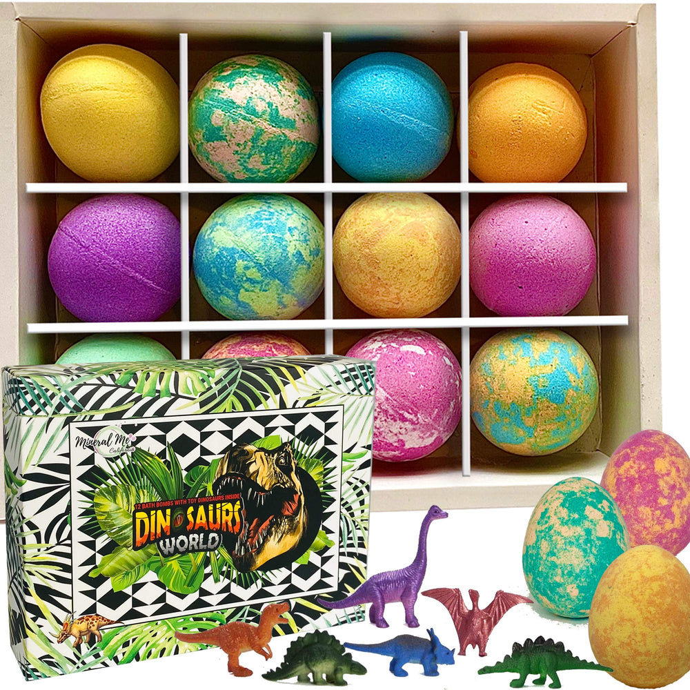 Boules bain dino sans colorants artificiels et adaptés peaux sensibles