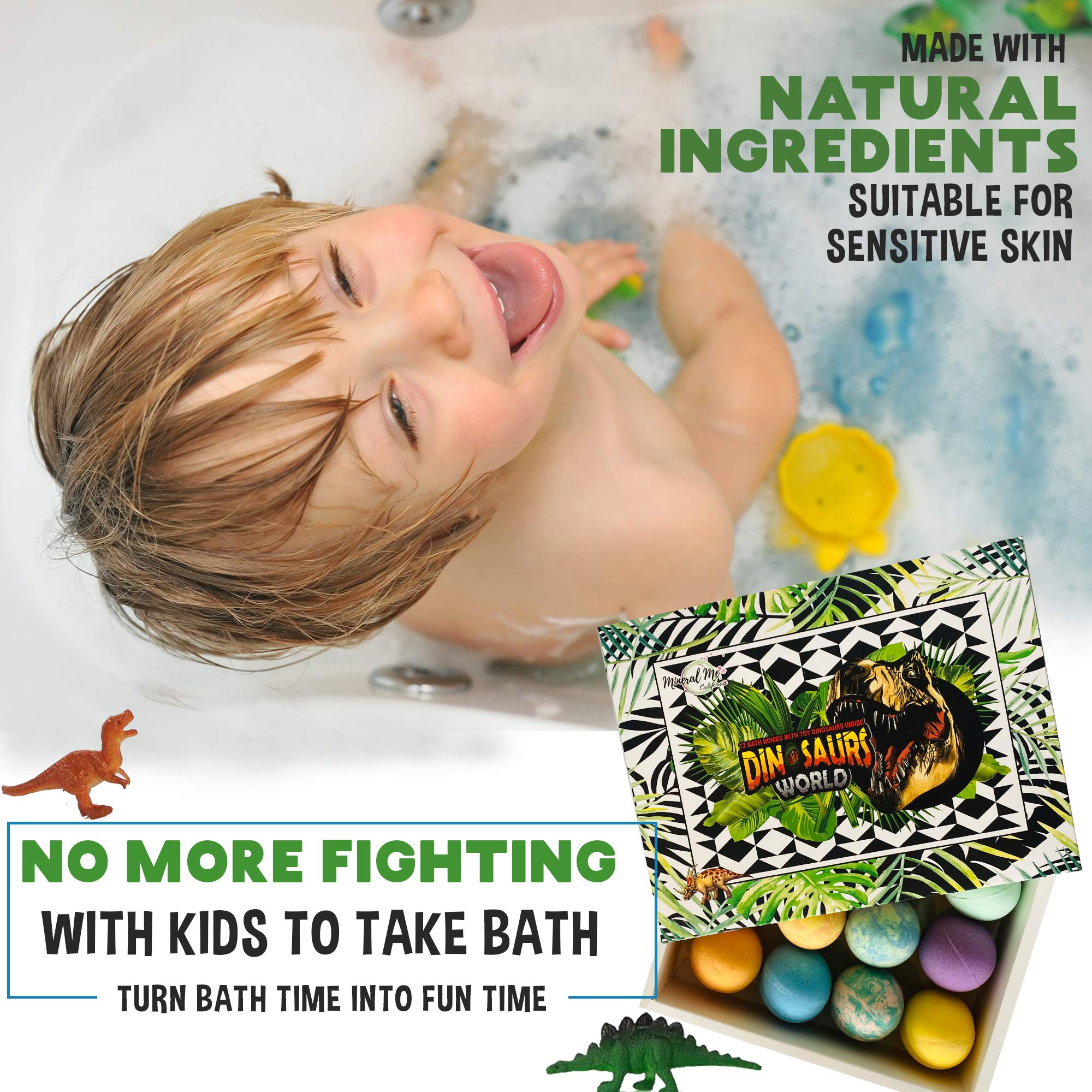 Parfums variés des boules bain dino pour enfants