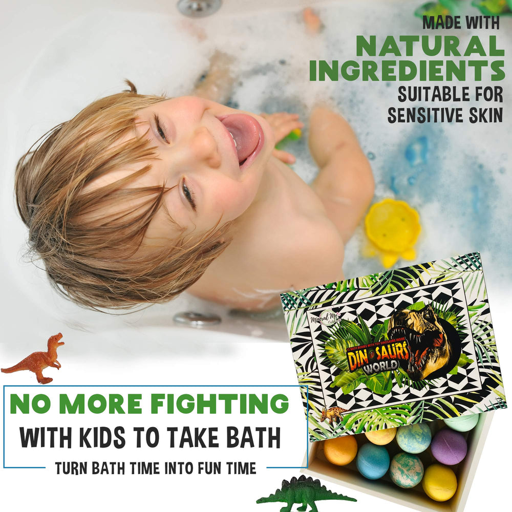 Parfums variés des boules bain dino pour enfants