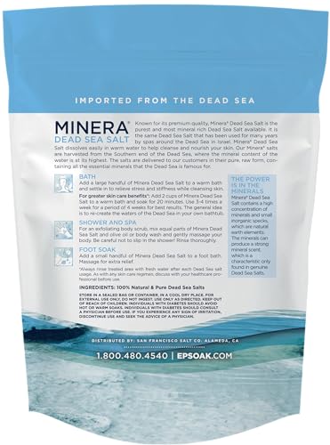 Minera Sel de Mer Morte – grain fin se dissout rapidement dans l’eau chaude