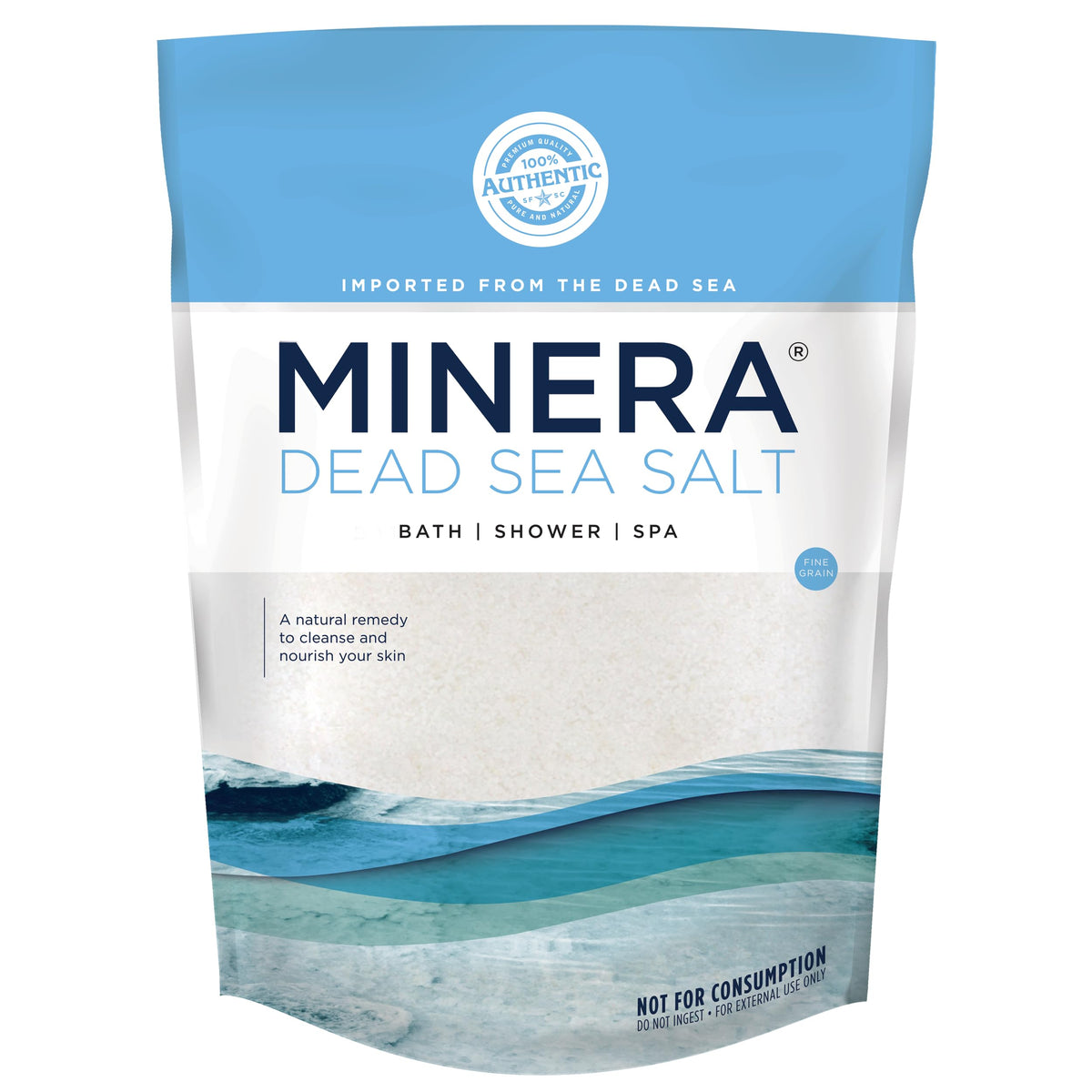 Minera sel mer Morte – grains fins: bain apaisant et nettoyage en douceur