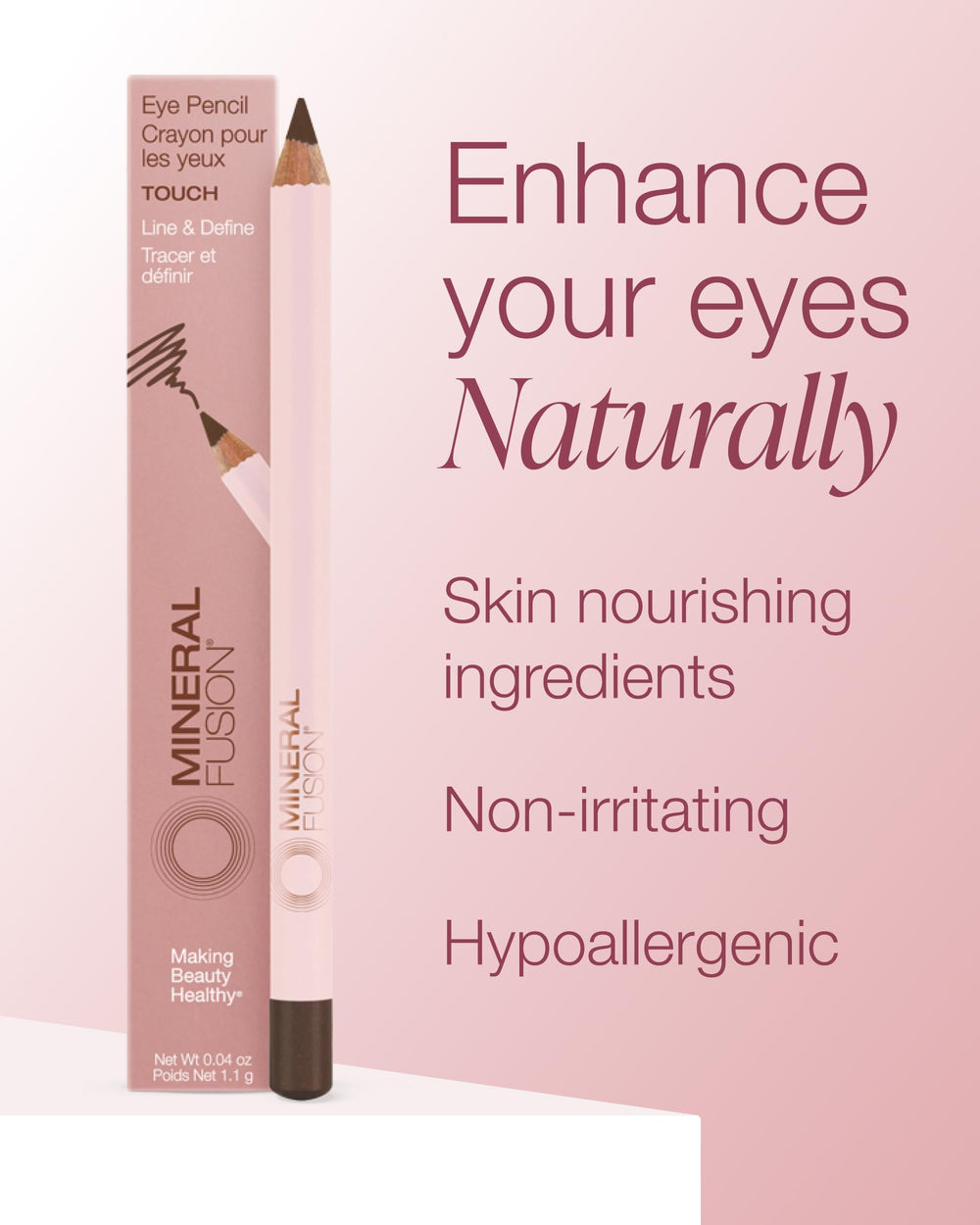 Mineral Fusion crayon yeux brun foncé: application simple et naturelle