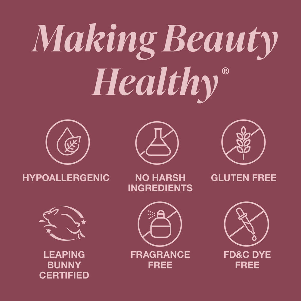 Mineral Fusion lip color free from gluten, parabens and artificial dyes.
